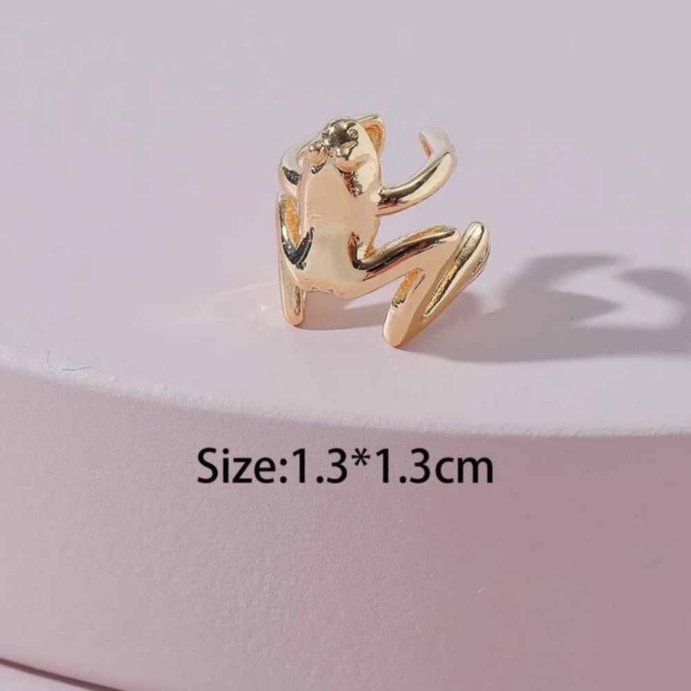 🐸 Frog metallic ear cuff no pierce 🐸 - Picture 3 of 3